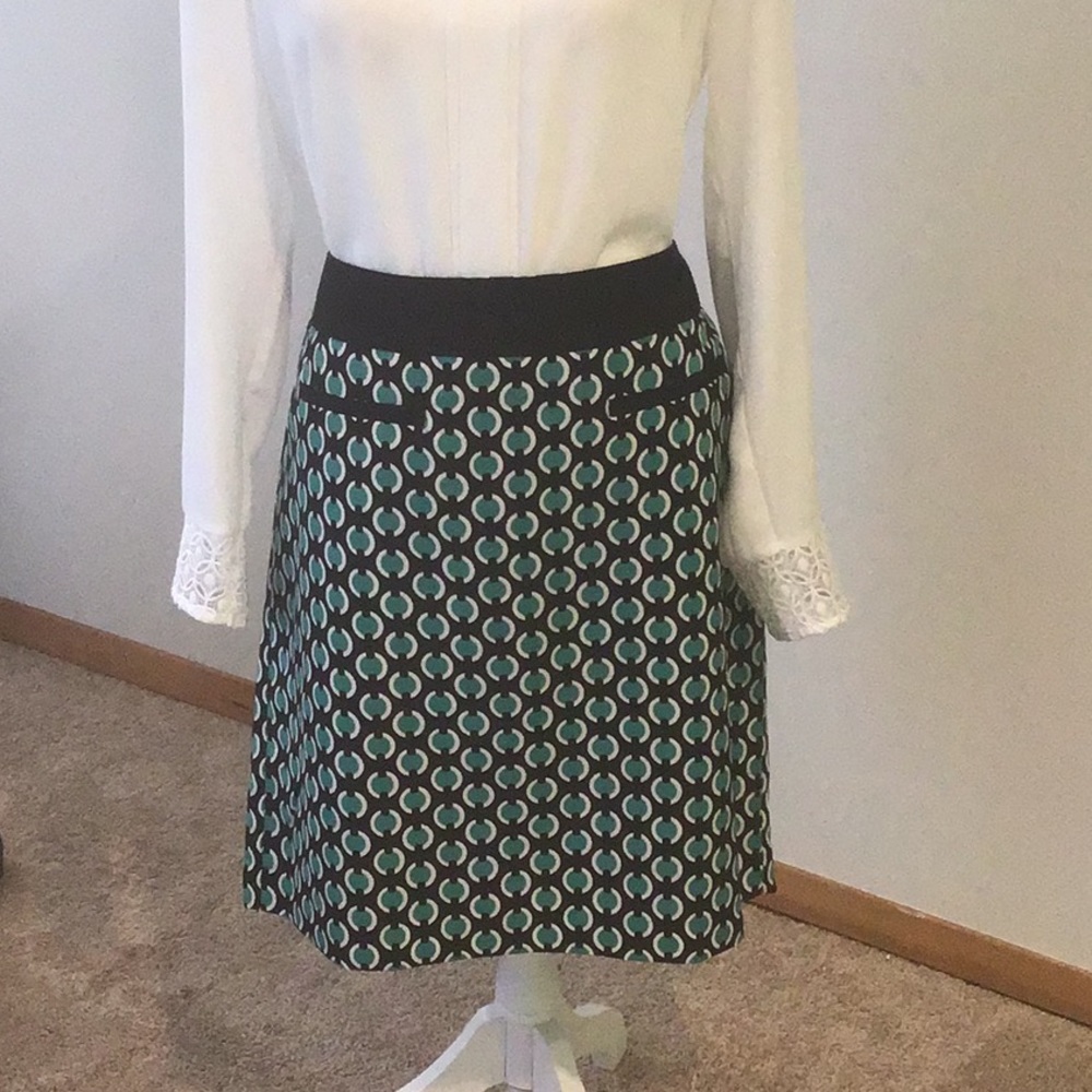 Classy Geometric Fully Lined Skirt